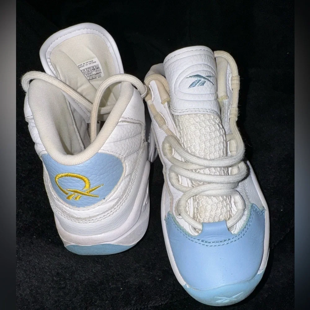 Reebok Question Mid Denver Nuggets Retro Blue White Youth Size US 13